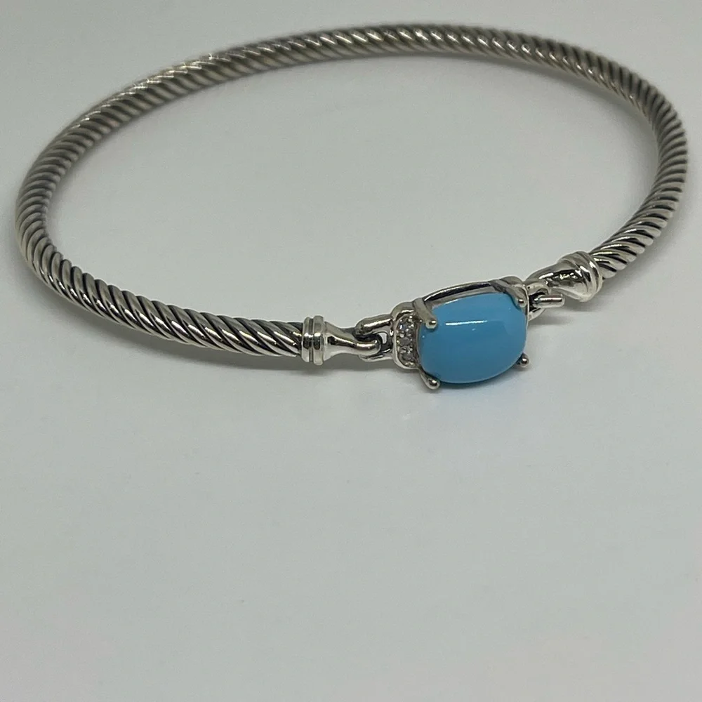 David Yurman Turquoise Petite Chatelaine Bracelet - Picture 10 of 11